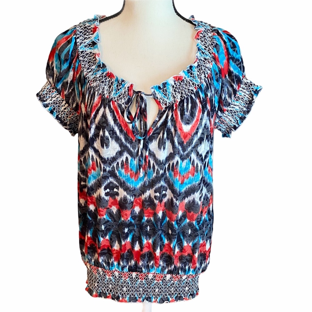 INC Top Short Sleeve Arrow Spear Size Medium